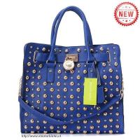 michael kors hamilton studded leer groot blauw bakken Tas Prijs 2017 rm3ck649